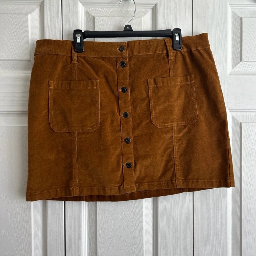 Mudd Brown Mini Skirt Casual Corduroy
